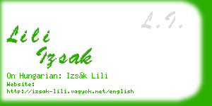 lili izsak business card